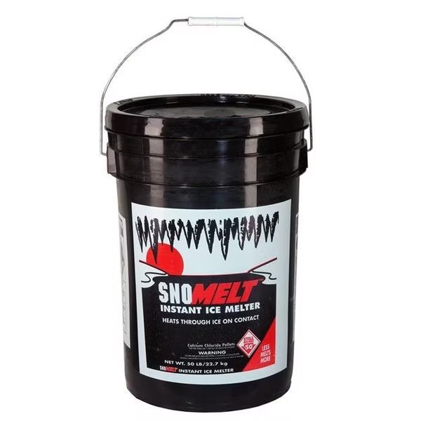 SnoMelt S5042S 50 lbs Calcium Chloride Pellet Pail, Snomelt, Mfr#: S5042S